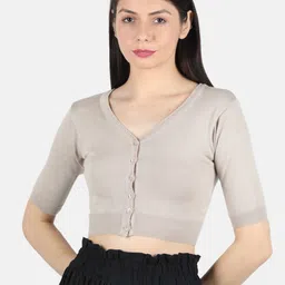 Monte Carlo Women Beige Crop Cardigan-image-92