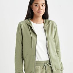 DeFacto Hooded Front-Open Sweatshirt-15