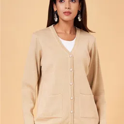 RANGMANCH BY PANTALOONS V-Neck Acrylic Cardigan Sweater-image-38