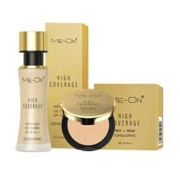 ME-ON High Coverage Set Of 2 Compact - 20g & Foundation - 30ml - Natural Beige 21-image-8