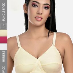 StyFun Pack Of 3 Full Coverage All Day Comfort Dry Fit Cotton Everyday Bra-picture-37