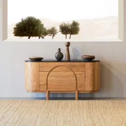 orange tree Andaman Nancowry Solid Wood Chest of Drawer In Natural Finish-picture-2
