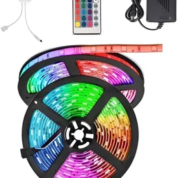 ENORMITY Blue & White Rice Shape Remote Control String Lights image 1