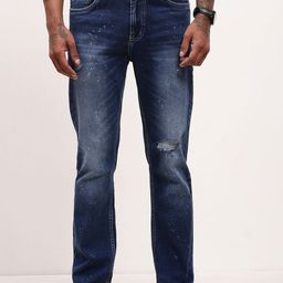 SHOWOFF Men Comfort Straight Fit Low-Rise Mildly Distressed Light Fade Stretchable Jeans-picture-18
