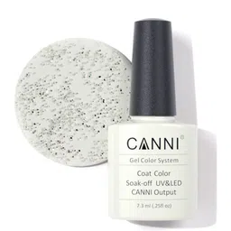 CANNI Gel Color System Color Coat Soak-Off UV & LED Nail Polish-Light Silver Sequins 005-image-67