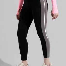 Campus Sutra Women Side-Striped Running Tights-image-59