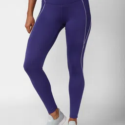 Reebok Women Side Panel Striped Printed High Waist Tights-image-28