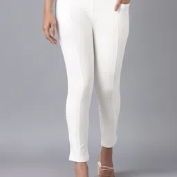 elleven Women Off-White Solid Yoga Tights-picture-26