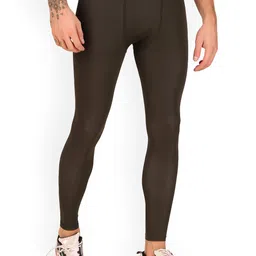 REDESIGN Men Slim-Fit Ankle-Length Rapid-Dry Running Tights-image-1
