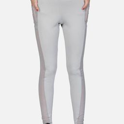 IMPERATIVE Women Grey Solid Ankle Length Training Tights-image-68
