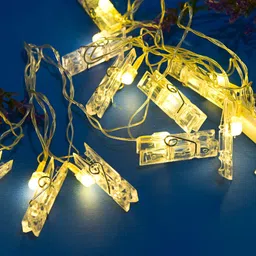 SPARK WORLD 16 White Photo Clip LED String Lights image 4