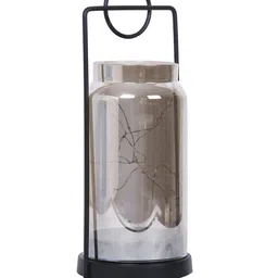 TAYHAA Black Wrought Iron Frame Table Lamp with LED Lights image 3