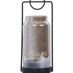 TAYHAA Black Wrought Iron Frame Table Lamp with LED Lights image 2