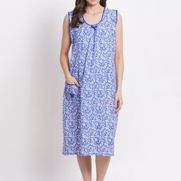 Breezly Floral Printed Pure Cotton Everyday Nightdress-image-63