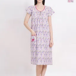 Breezly Pack Of 2 Floral Printed Pure Cotton Nightdress-picture-11
