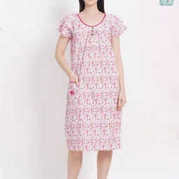 Breezly Pack Of 2 Floral Printed Pure Cotton Nightdress-picture-23