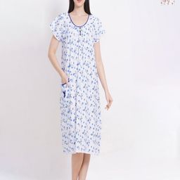 Breezly Pack Of 2 Printed Pure Cotton Nightdresses-picture-54
