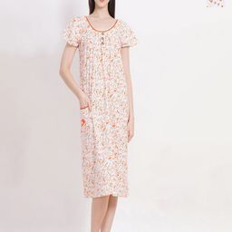 Breezly Pack Of 2 Floral Printed Pure Cotton Midi Nightdress-picture-17