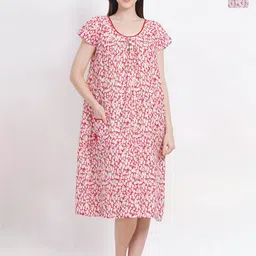 Breezly Pack Of 2 Floral Printed Pure Cotton Nightdress-picture-17