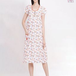 Breezly Pack Of 2 Printed Pure Cotton Nightdresses-picture-18