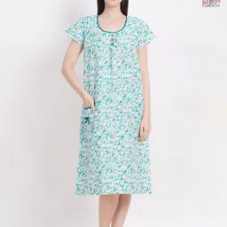 Breezly Pack Of 2 Floral Printed Pure Cotton Nightdress-picture-0