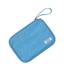 HOUSE OF QUIRK Blue Electronic Accessories Storage Organizer-image-35