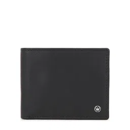 Louis Philippe Men Black & Brown Leather Two Fold Wallet-image-56