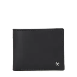 Louis Philippe Men Black Leather Two Fold Wallet-image-8