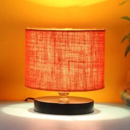 Orange Jute Table Lamp With Iron Base By New Era-picture-17