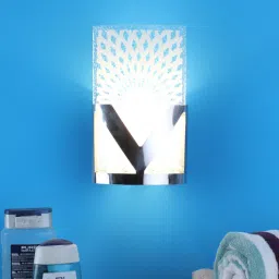 tu casa Oldie Metal Flush Mount Wall Light (Silver)-picture-35