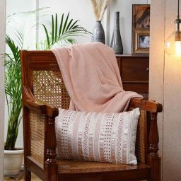 Pink 100% Cotton Traditional 24x19 inches Cushion Cover by Maspar-picture-30