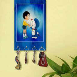 999store Nobita Doraemon Multicolour MDF 4 Hooks Key Holder-picture-17