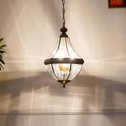 kapoor lampshades Costa Brass & Glass Pendant Light-picture-43