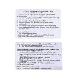 myownid Mifare Card Reader has 28 configurable Output Format, Emulate USB Keyboard Output + 5 Cards (USB Reader Black) image 3