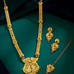 Yellow Chimes Gold-Plated Long Jewellery Set-image-50