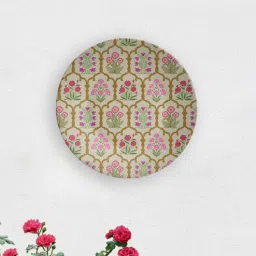 quirk india MulticolouredCream Aesthetic Floral Decorative Ceramic Wall Plate-picture-31