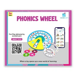 wonderLearn Kids Pink & Blue Phonics Wheel Game Beginner Skill Development Toys-22