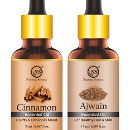 Nuerma Science 2-Pcs Cinnamon & Ajwain Essential Oil - 15ml Each-53