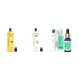 Rey Naturals Set Of 3 Rosemary Oil Virgin Coconut Oil & Castor Oil - 15 ml- 200 ml Each-image-47