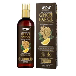 WOW SKIN SCIENCE Dandruff Care Ginger Hair Oil with Comb Applicator - 200ml-picture-42