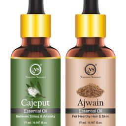 Nuerma Science 2-Pcs Cajeput & Ajwain Essential Oil - 15ml Each-15