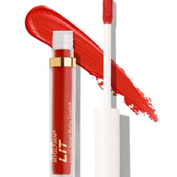 MyGlamm LIT Liquid Matte Smudge-Proof Lipstick with Moringa Oil 1.6ml - Rare-image-36