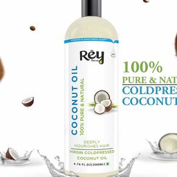 Rey Naturals Set Of 2 Extra Virgin Cold Pressed Coconut Oil - 200 ml Each-4