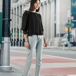 AND Puff Sleeve Top with Lace detail-picture-11