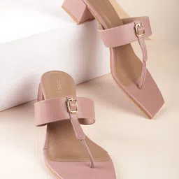 CORSICA Women Block Heels With Buckle Detail-44