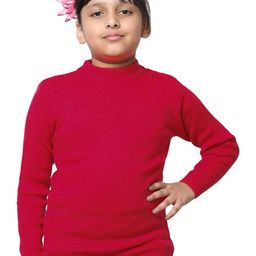 IndiWeaves Girls Round Neck Woollen Pullover-image-36
