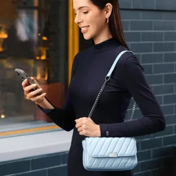 Lino Perros Structured Sling Bag with Quilted Detail-43