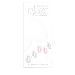 Dashing Diva White & Pink Glaze Ice Crystal Long Gel Nail-image-8