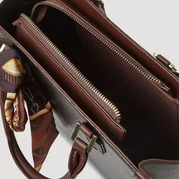 Styli Textured Structured Handheld Bag With Scarf image 2
