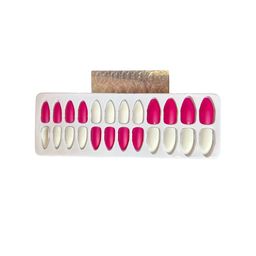CHRONEX Set Of 24 Matte Finish Stick On Nails Set-27